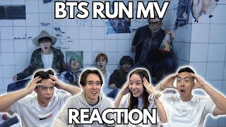 BTS 방탄소년단 RUN Official MV REACTION [upl. by Naihtniroc]