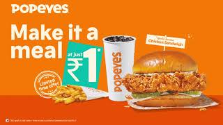 Sandwich that is loved by millions Now make it a meal for just ₹1🍗🧡 LoveThatChicken [upl. by Lairea277]