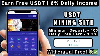 New Usdt Earning Site  new usdt mining site today  new usdt mining site 2024  free usdt earning [upl. by Anaib]