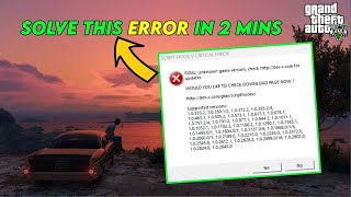 How to FIX Script hook v ERROR Gta 5 September 2024 update  How to install menyoo mod menu [upl. by Ellerihs]