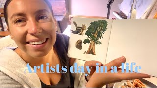 Chatty GRWM cooking and painting with gouache [upl. by Leuneb]