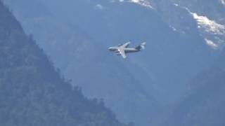 Great Long Vid Of IAF C17 Landing At Mechuka Arunachal [upl. by Jezabel]