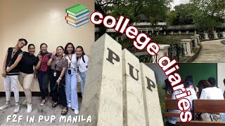 college diaries ep1 📚first F2F class in PUP MANILA [upl. by Westphal]