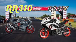 TVS Apache RR 310 VS Aprilia RS457  Walkaround 🔥🔥🔥 [upl. by Perni]