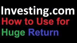 How to Use Investingcom for Technical Analysis  How to Use Investingcom Charts [upl. by Dukie]