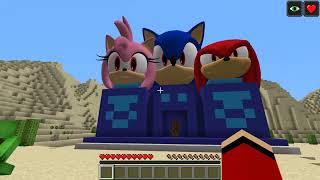 JJ and Mikey HIDE From SONIC and Friends At Night in Minecraft Maizen ROSE KNUCKLES [upl. by Pardoes343]