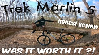 TREK MARLIN 5  HONEST REVIEW  IS IT A GOOD BEGINNER BIKE [upl. by Einej]