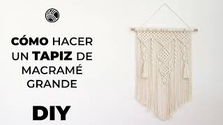 DIY TAPIZ FÁCIL EN MACRAMÉ  macrame Wall Hanging  hoja de Macramé  estilo Boho [upl. by Burchett961]