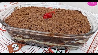 PAVÊ DE LEITE NINHO COM CHOCOLATE CREMOSO com CozinhandoComNane [upl. by Kcirdled]