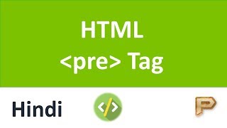 HTML Pre TagHindi [upl. by Dumas192]