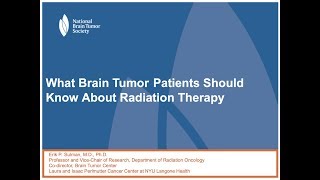 What Brain Tumor Patients Should Know about Radiation Therapy [upl. by Anaugal]