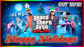 OUT NOW NEW GTA ONLINE CHRISTMAS UPDATE FESTIVE SURPRISE DLC SNOW GTA 5 2023 GTA Online Update [upl. by Jaella772]