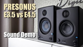 Presonus Eris E35 vs Presonus Eris E45  Sound Demo w Bass Test [upl. by Elly281]