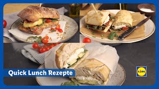 Quick Lunch 3 einfache Sandwich Rezepte [upl. by Yornoc]