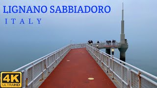 LIGNANO SABBIADORO Italien  December Walking Tour 4K UHD [upl. by Sairtemed507]