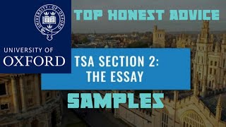 Sample TSA Oxford Section 2 Essays with Tips [upl. by Sillihp]