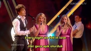 Alexander Rybak  Fairytale Eurovision İngilizceTürkçe Altyazı EnglishTurkish Subtitle [upl. by Giarc131]