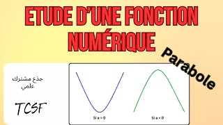 Etude des fonctions  la fonction fxax2 maths tcsf tcs جذعمشترك [upl. by Stuart]