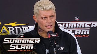 Cody Rhodes comments on Roman Reigns’ return SummerSlam 2024 Press Conference highlights [upl. by Eceinehs]