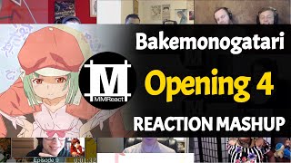 Bakemonogatari Opening 4  Reaction Mashup [upl. by Hewie]