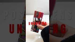 POSCA Pens Unboxing  Red Pack of 4  posca unboxing art [upl. by Lewse]