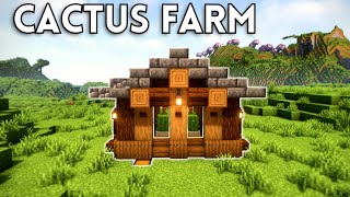 Build a SIMPLE Cactus Farm in Minecraft Tutorial [upl. by Ynoble]