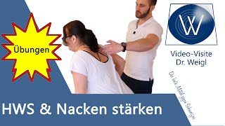 Nackenmuskulatur🏋HWS kräftigen amp trainieren ✅ Übungen bei Nackenschmerzen amp Nackenverspannungen [upl. by Eseela]