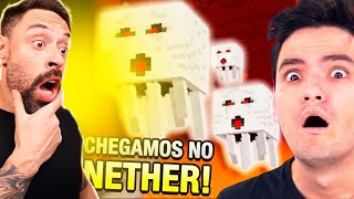 ATRAVESSAMOS O PORTAL DO NETHER NO MINECRAFT  REACT FELIPE NETO [upl. by Nahtad]