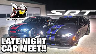 Strictly Business late night car meet​⁠TrentDapper pulled up mopar carmeet fyp [upl. by Anileva]