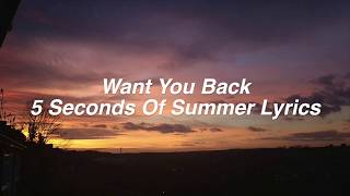 Want You Back  5 Seconds Of Summer Lyrics [upl. by Ratha]