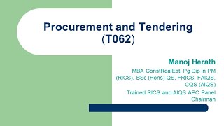 Procurement and Tendering [upl. by Junji]