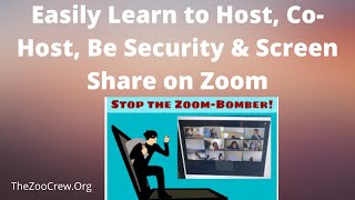 Easily Learn to Host Co Host be Security amp Screen Share on Zoom [upl. by Ayotal241]