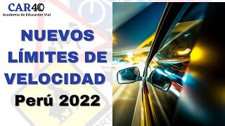 NUEVOS LIMITES DE VELOCIDAD 2022  MTC  Perú [upl. by Deppy]