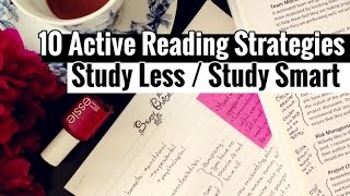 10 Active Reading Strategies  Study Less Study Smart [upl. by Sinclare658]