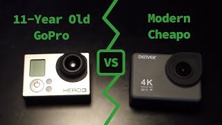 Can an 11year old GoPro beat a 40€ action camera GoPro Hero 3 vs Denver ACK8062W [upl. by Llerraj1]