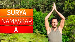 🌻 Saudação ao Sol A  Surya Namaskar A  Aula completa [upl. by Avigdor]