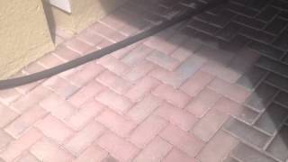 Sandblasting pavers for a new look [upl. by Black]