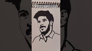 Stencil drawing Dulquer salmaan face draw [upl. by Ennaillek]