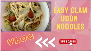 Easy clam Udon recipe [upl. by Ahsilet]