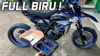 Foot Step Depan Yamaha WR155 Modifikasi Supermoto Full Biru [upl. by Mechling]