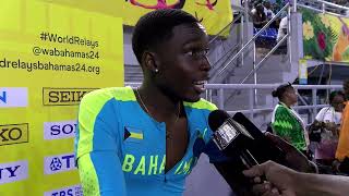 BTC World Relays Bahamas 2024  Bahamas 4x400 Men Relay Team Interviews [upl. by Ennaear]