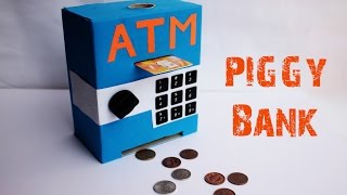 How to make an MINI ATM PIGGY BANK at Home  EasytoMake  Just 5 mins [upl. by Gretal]