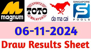 06112024 Today 4D Results Magnum Toto KudaDamacai  4d Result Today  Today 4d Result Live [upl. by Ayyn]