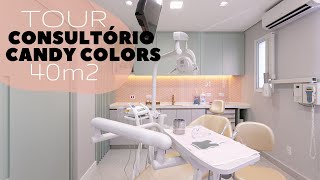 TOUR AQUELE DO CONSULTÓRIO CANDY COLORS DE 40M2 [upl. by Ecined559]