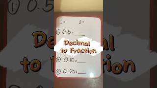 This is how you turn decimal to faction shorts mathseducationforall [upl. by Schoenfelder]