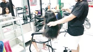 Potong rambut sasak wanita rambutnya banyak dan tebal [upl. by Craner]