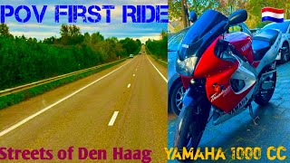 MOTORBIKE FIRST RIDE POV  Streets of Den Haag 🇳🇱  Yamaha 1000cc  4K [upl. by Chita]