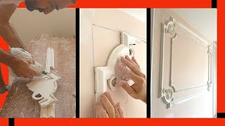 🔥 Decoración con Escayola 👍 TRUCO para echar la cola a los baquetones 👉 Perfecto para PRINCIPIANTES [upl. by Hedve]