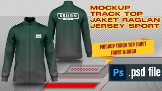 Mockup Full Zipper Track Top Jacket Jersey Sports  Free Download Front amp Back  Photoshop Mockup [upl. by Yenruoc61]