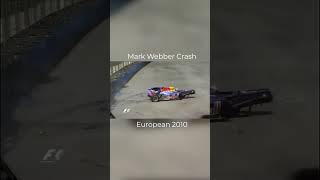 Mark Webbers Spectacular Crash at European GP 💥🏎️ f1 valenciagp markwebber shorts [upl. by Giavani]